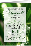 Shavuot Greetings Lily of the Valley Wishes for a Holy Life card