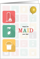 From Maid Service Birthday Wishes Cleaning Products Custom card