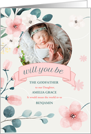 Godfather Request Peach Blossoms with Photo card