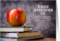 Teacher Appreciation Day Books and Apple card