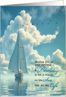 Missing You on Your Birthday Nautical Theme card