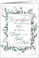 A Promise Commitment Ceremony Congratulations Eucalyptus card