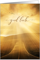 Good Luck and Farewell Sunlit Scenic Road card