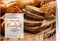 Fresh Baked Breads Breakfast Invite Custom Text card