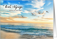 Bon Voyage Safe Travels Sunset Beach card