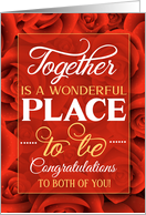 Gay Wedding Congratulations Red Roses card