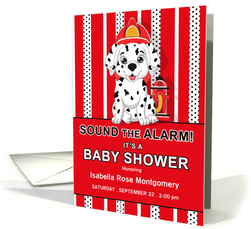 Baby Shower Invitation Dalmatian Firehouse Dog Theme card (709683)