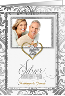 25th Silver Anniversary Invitation Custom Photo card
