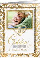 50th Golden Wedding Anniversary Invitation Custom Photo card