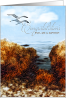 Cancer Survivor Congratulations Coastal Flight card