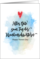 Glucklicher Krankenschwester tag German Nurses Day Blank card