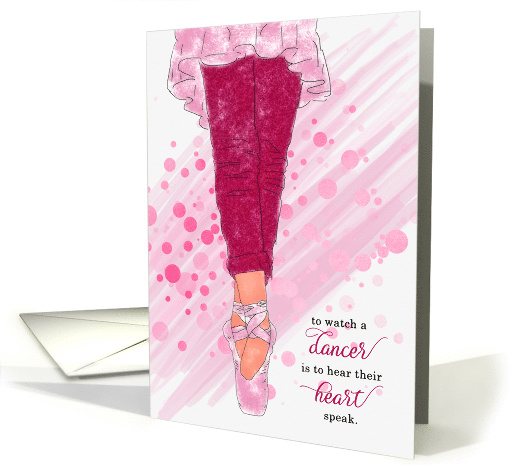 Thank You Ballet Mistress in Feminine Pink card (841103)