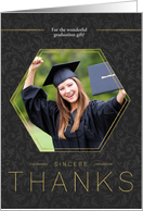 Graduation Thank You for the Gift Custom Photo card