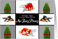 1st No Rooz in Your New Home Persian New Year Goldfish and Grasses card