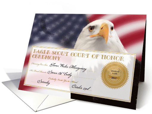 Eagle Scout Court of Honor Ceremony Invitation Custom card (959257)