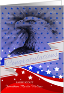 Custom Eagle Scout Congratulations American Flag card