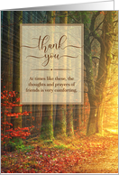 Sympathy Thank You Path in a Sunlit Forest card