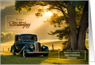 for Brother’s Birthday Custom Classic Car Summer Meadow card