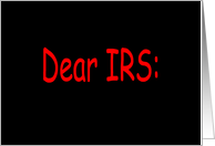 Humorous Dear IRS card