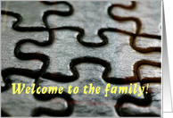 Welcome to the family card