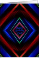 only child, Dad, Happy Birthday!, Black Digital Diamond with Attitude card