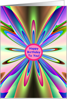 Happy Birthday to You! Rainbow Petals card