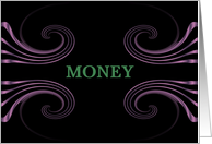Money Enclosed, Congratulations!, Swirls and Crystal Look card