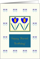 Happy Shared Birthday!, Two Tulips, Graphic Design card