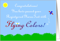 Congratulations, You Passed Your Reg. Nurse Test, Flying Colors card