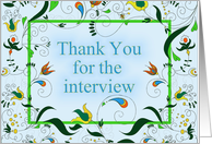 Thank You For Job Interview card