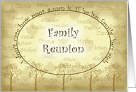 Family Reunion Invitation, Family Tree card