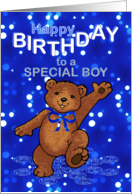 Happy Birthday Teddy Bear for Boy card