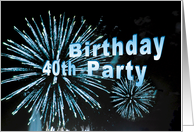 Happy 40th Birthday Party Invitation card