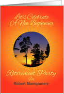 Sunrise Retirement Party Invitation Custom Name card