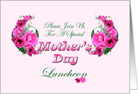 Mother’s Day Luncheon Invitation with Pink Flowers card