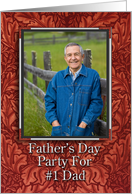Father’s Day Party Invitation Photo Card Faux Leather card