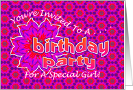 Teen Birthday Party Invitation for Girl card