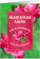 Anniversary Luau Party Invitations card