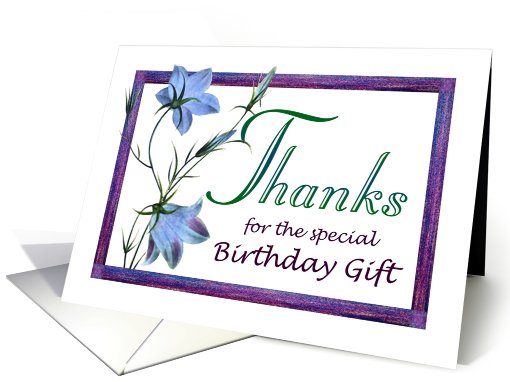 Birthday Gift Thanks Bluebell Flowers card (630874)