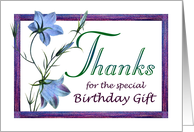 Birthday Gift Thanks Bluebell Flowers card
