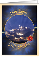 Loss of Mother - Her Light Still Shines card