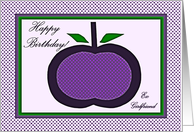 Happy Birthday for Ex Girlfriend, Purple Apple Collage card