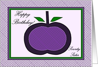 Happy Birthday for Sorority Sister, Purple Apple Collage card