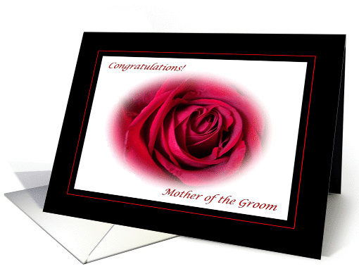 Congratulations for Mother of the Groom, Red Rose card (751194)