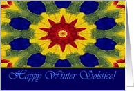 Happy Winter Solstice, Rose Window Painting card