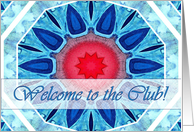 Welcome to the Club, Red and Blue Mandala card
