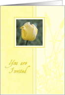 Yellow Flower Wedding Anniversary Invitation card