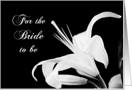 Black and White Tulip Bride Gift Card