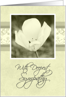 White Flower Business Sympathy Card