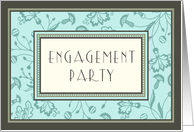 Turquoise Engagement Party Invitation Card
